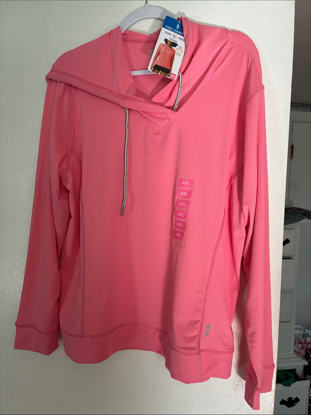 Free Country Athletic Hooded Pullover Jacket - Pink SizeXXL NWT